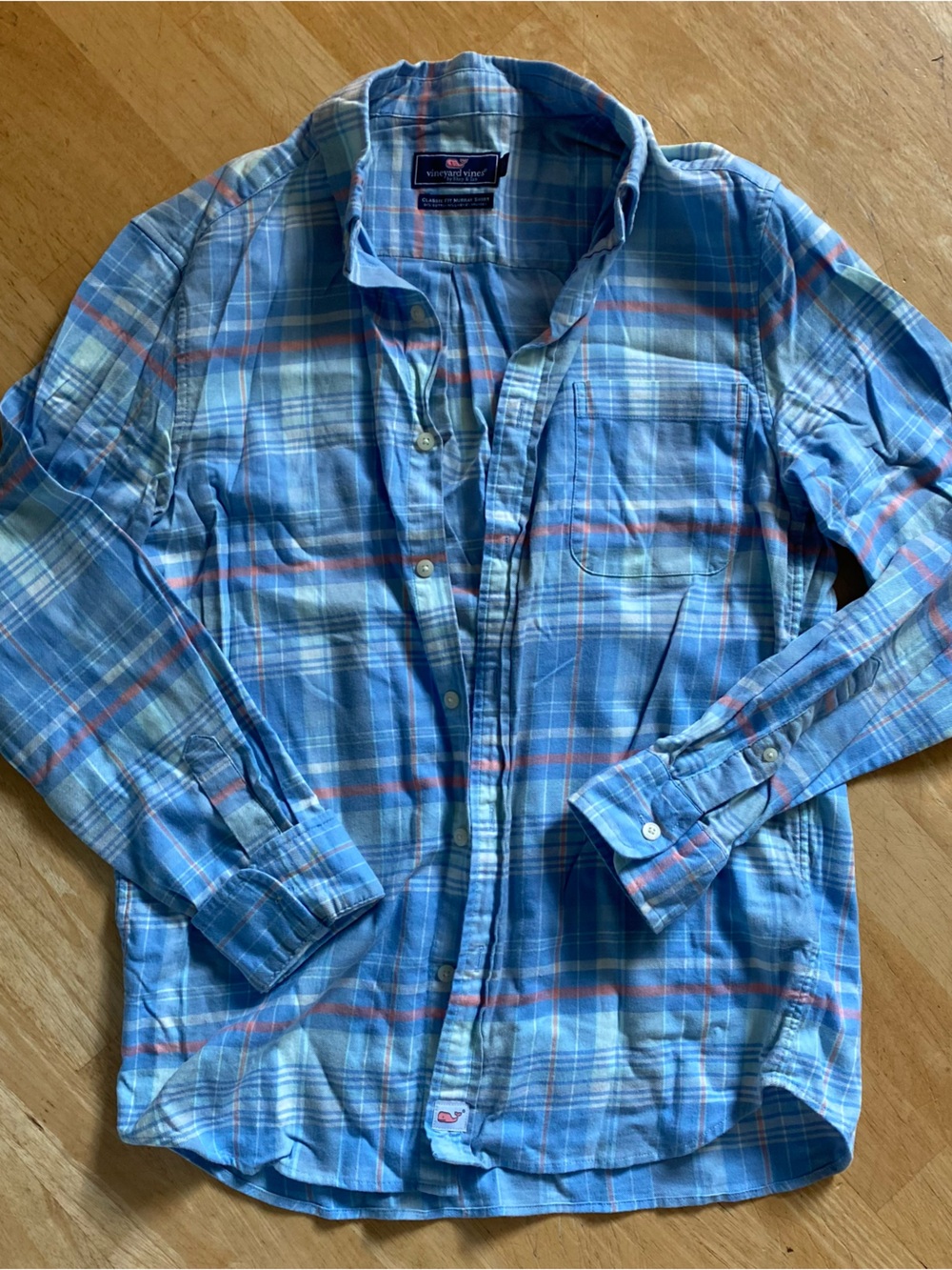 Vineyard Vines Cotton Flannel Women’s Size Small Shirt Blue